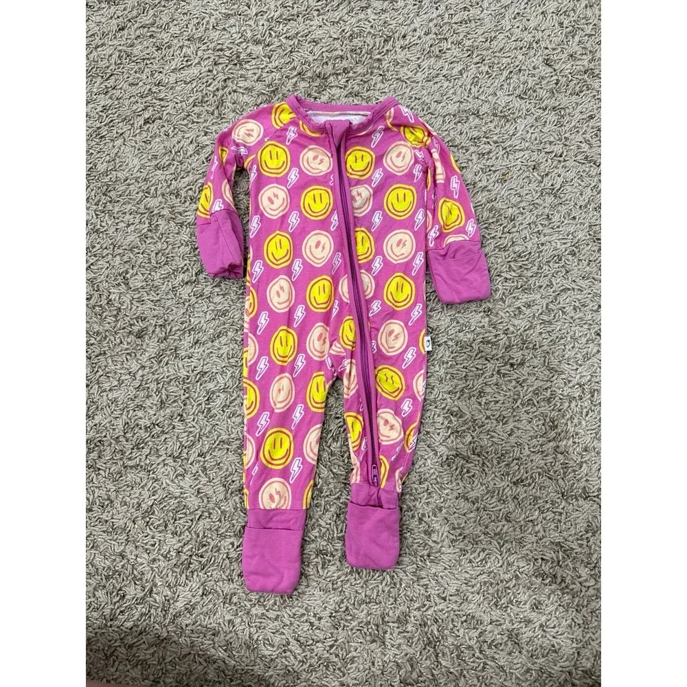 Dream big little bamboo zippy pajamas girls size newborn